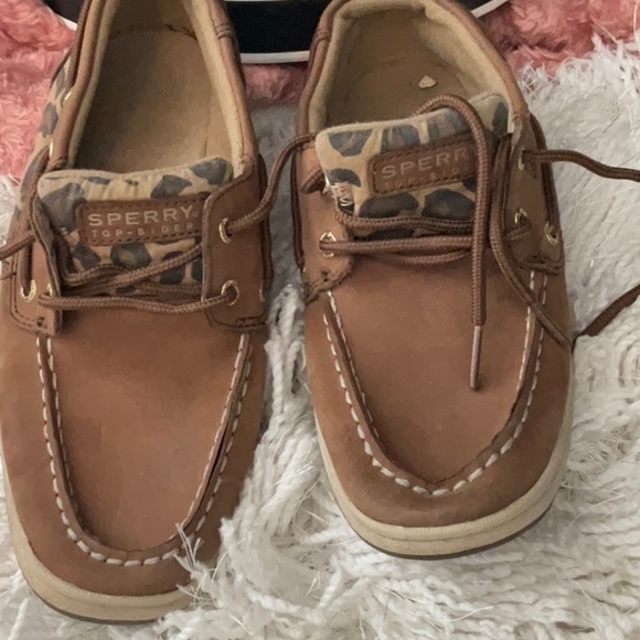 WOMENS LEATHER AND CAMO SPERRY TOP-SIDER SHOES US SIZE 5.5 - Picture 2 of 8